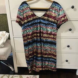 EMI Multi- color sequin mini dress